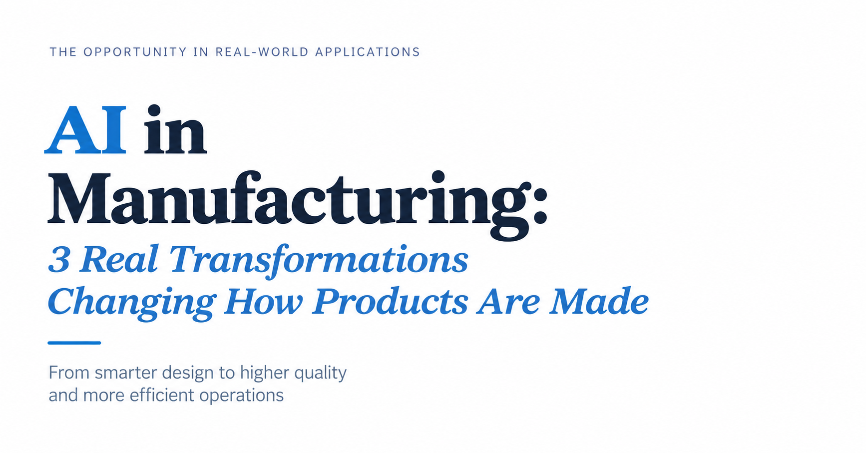 AI in Manufacturing